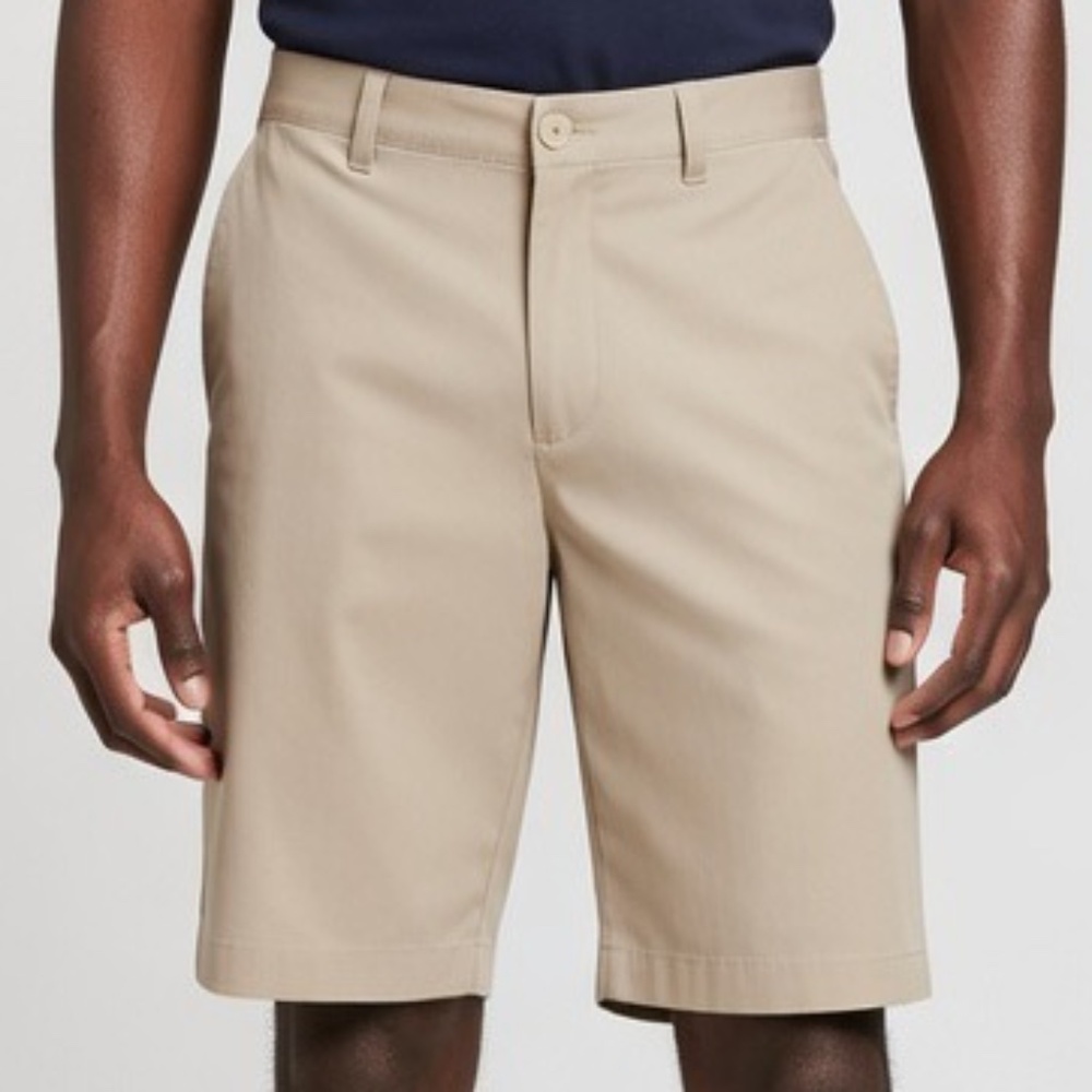 Weekenders Men's Flat Front Shorts - Black, Tan, and Gray